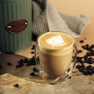 café latte et grains de café